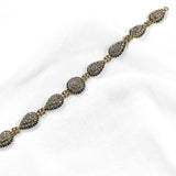 Gourmette en bronze – Élégance royale en cristal