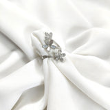 Bague en argent – Fleur d’éclat cristallin