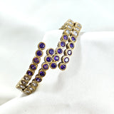 Bracelet antique – Éclat royal aux pierres violettes