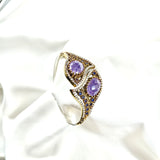 Bracelet antique – Double pierre violette royale