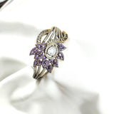Bracelet antique  – Fleur impériale aux éclats d’améthyste