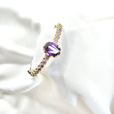 Bracelet antique  – Élégance royale aux pierres d’améthyste