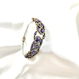 Bracelet antique  – Arabesque impériale aux pierres d’améthyste