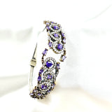 Bracelet antique  – Arabesque impériale aux pierres d’améthyste