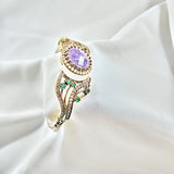 Bracelet antique – Majesté impériale aux améthystes et émeraudes