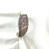 Bracelet antique – Splendeur florale aux pierres violettes