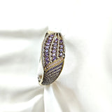 Bracelet antique – Splendeur florale aux pierres violettes