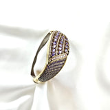 Bracelet antique – Splendeur florale aux pierres violettes