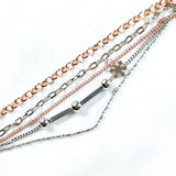 Bracelet Fantaisie Multi-Chaînes Chic Bicolore