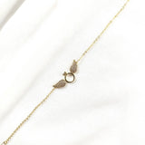 Bracelet Fantaisie Doré “Bague Ailée” Strassée