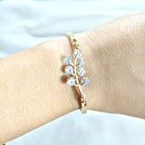 Bracelet Fantaisie Doré “Branche Éclatante”