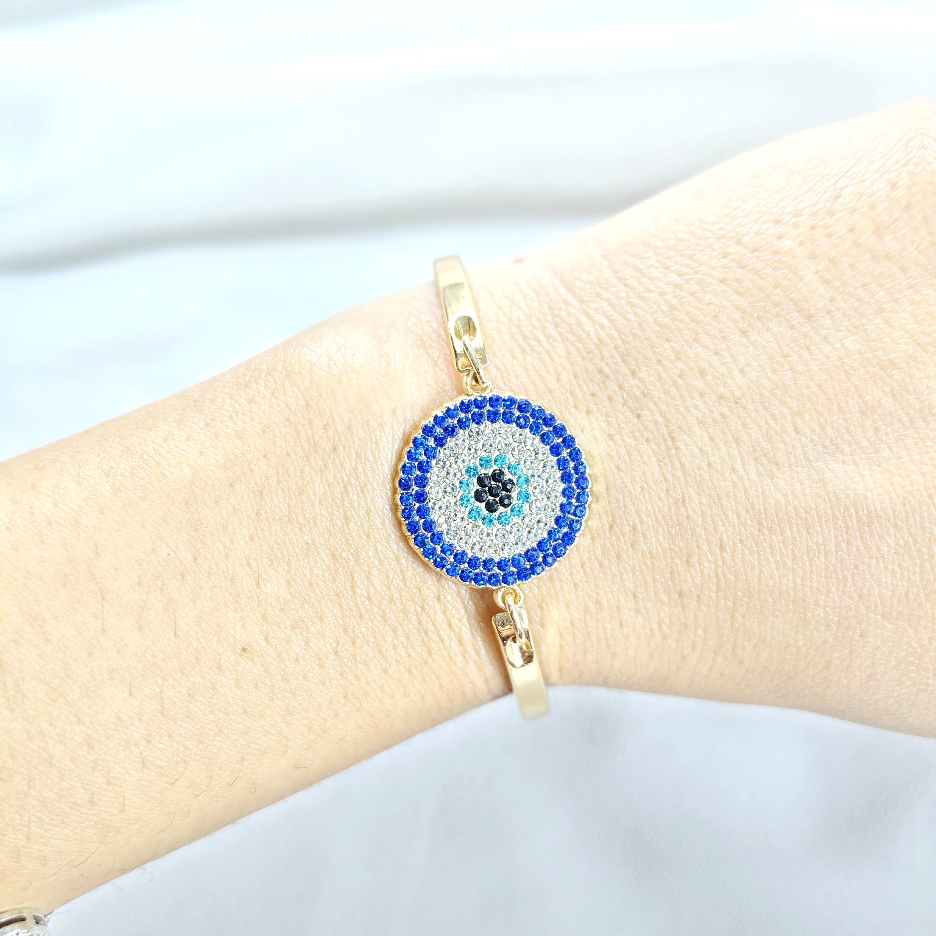 Bracelet Fantaisie Doré “Œil Protecteur”