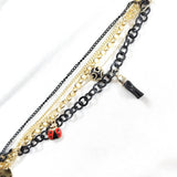 Bracelet Fantaisie Noir & Doré “Charme Coccinelle”