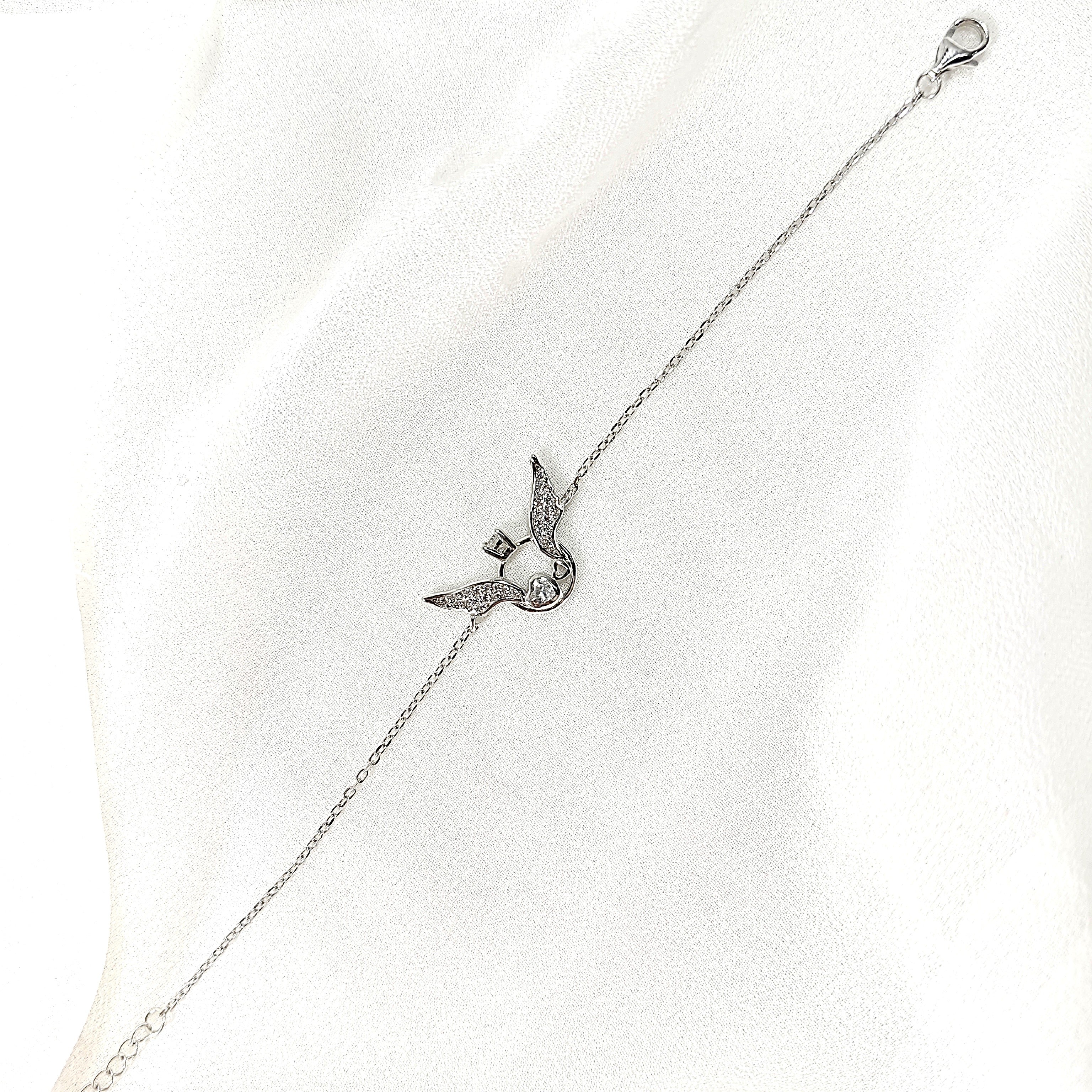 Gourmette Colombe en Argent – Symbole de Paix & Élégance