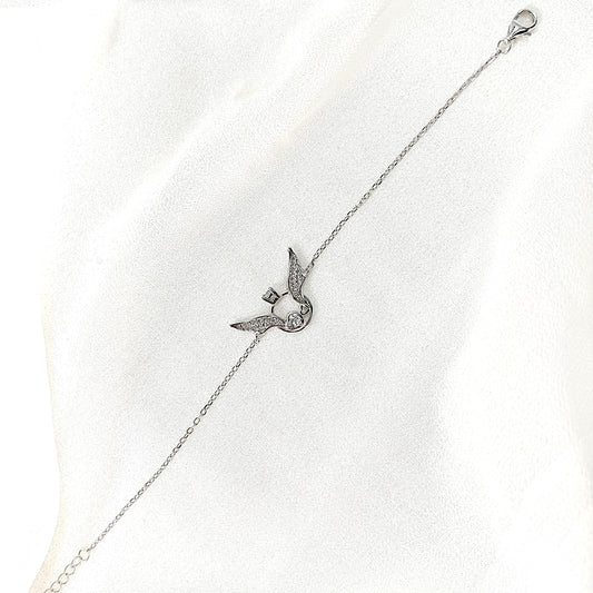 Gourmette Colombe en Argent – Symbole de Paix & Élégance