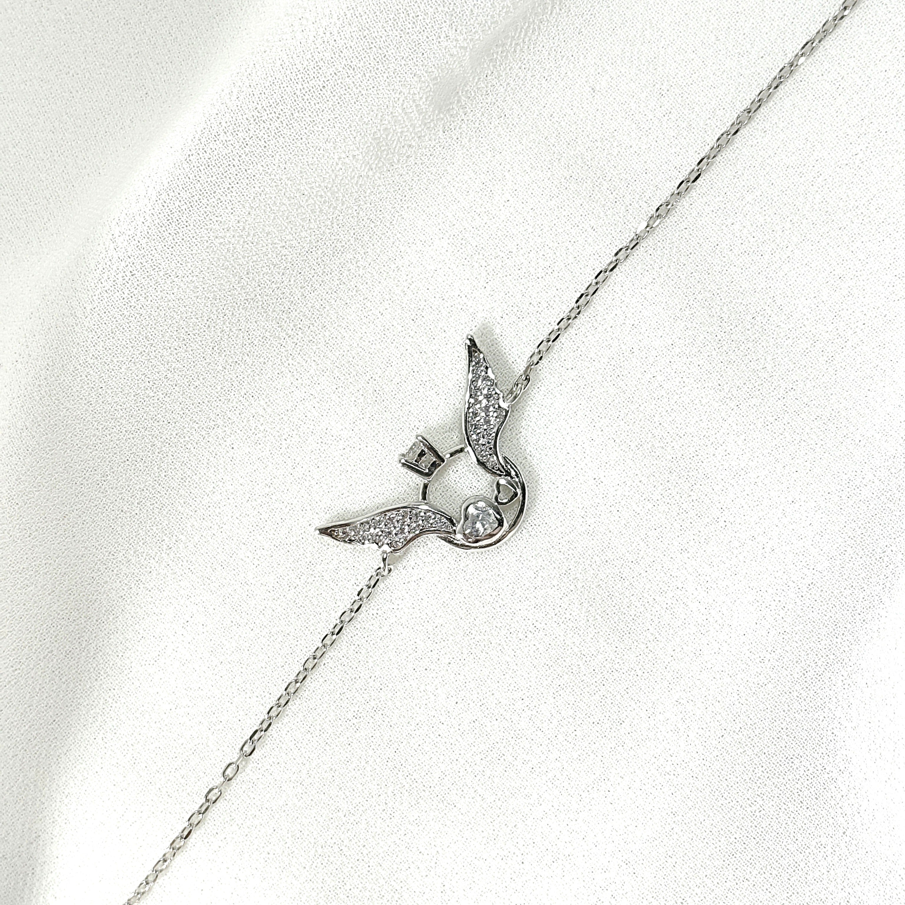 Gourmette Colombe en Argent – Symbole de Paix & Élégance