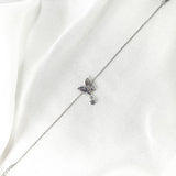Gourmette Papillon Multicolore en Argent – Éclat Féérique & Élégance Fine