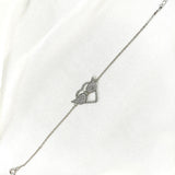 Gourmette Ailes d’Ange & Cœur en Argent – Protection & Éclat Céleste