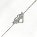 Gourmette Ailes d’Ange & Cœur en Argent – Protection & Éclat Céleste