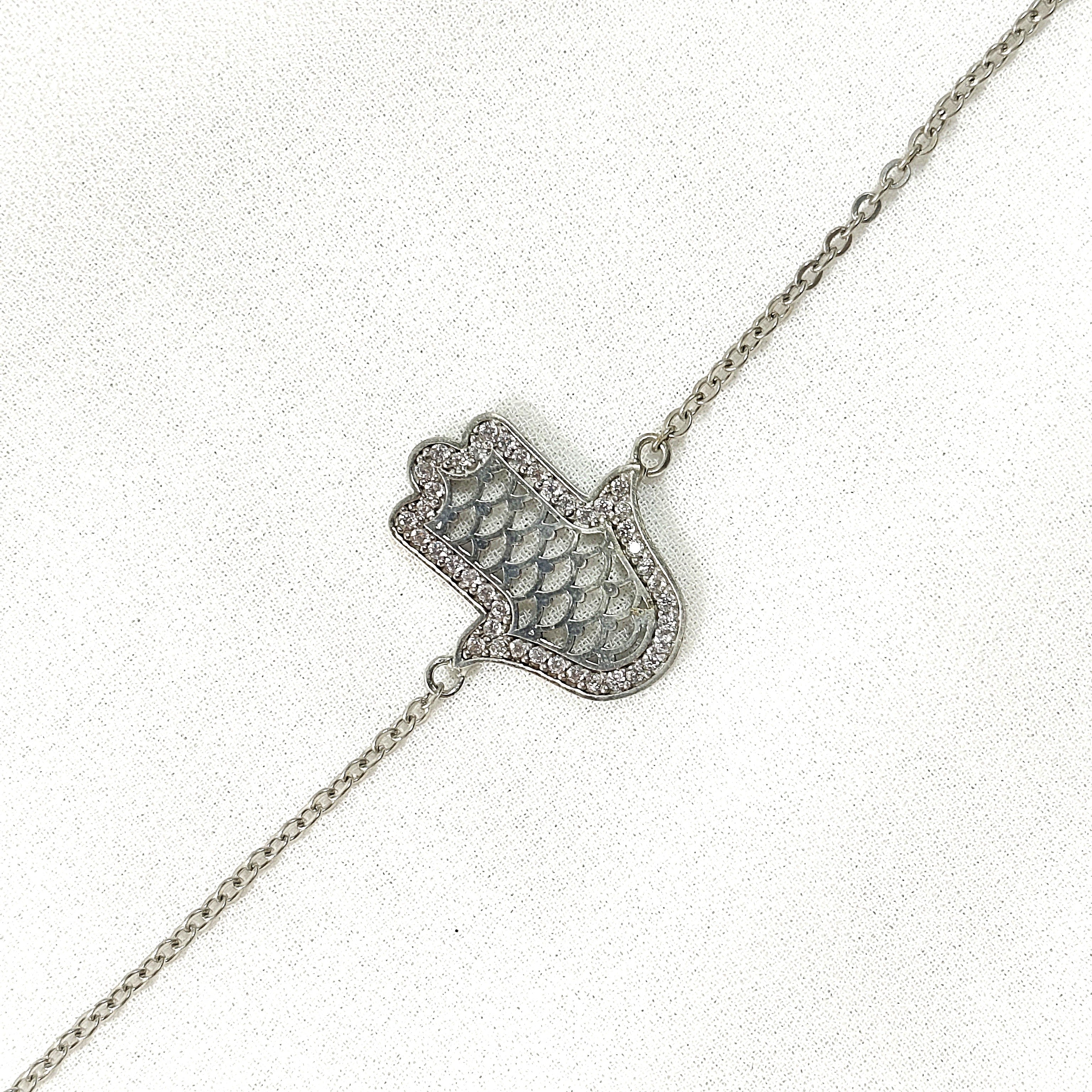 Gourmette Main de Fatma en Argent – Protection & Raffinement