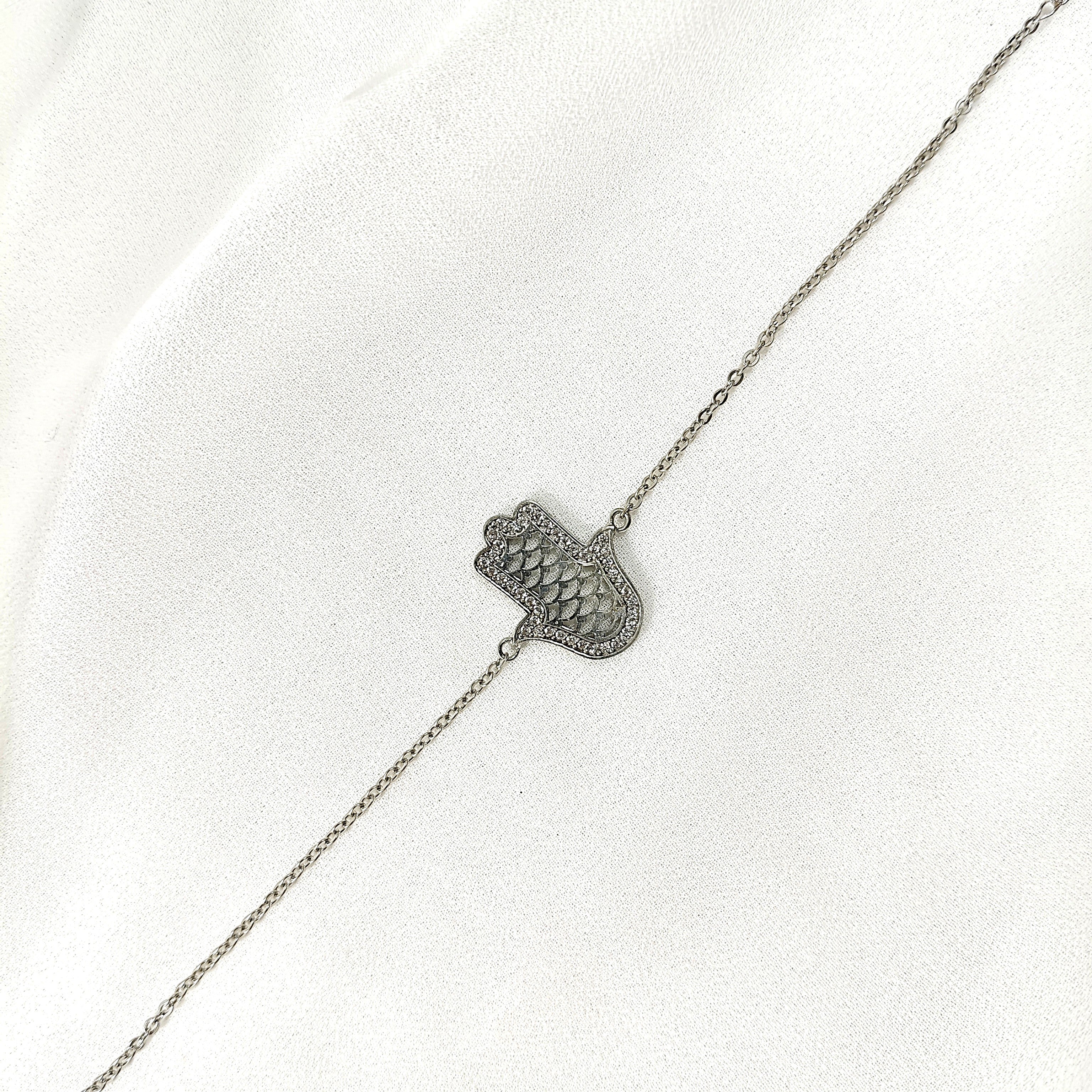 Gourmette Main de Fatma en Argent – Protection & Raffinement