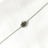 Gourmette Main de Fatma en Argent & Opale Noire – Éclat Mystique & Protection