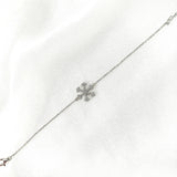 Gourmette Flocon de Neige en Argent – Éclat d’Hiver & Raffinement Givré