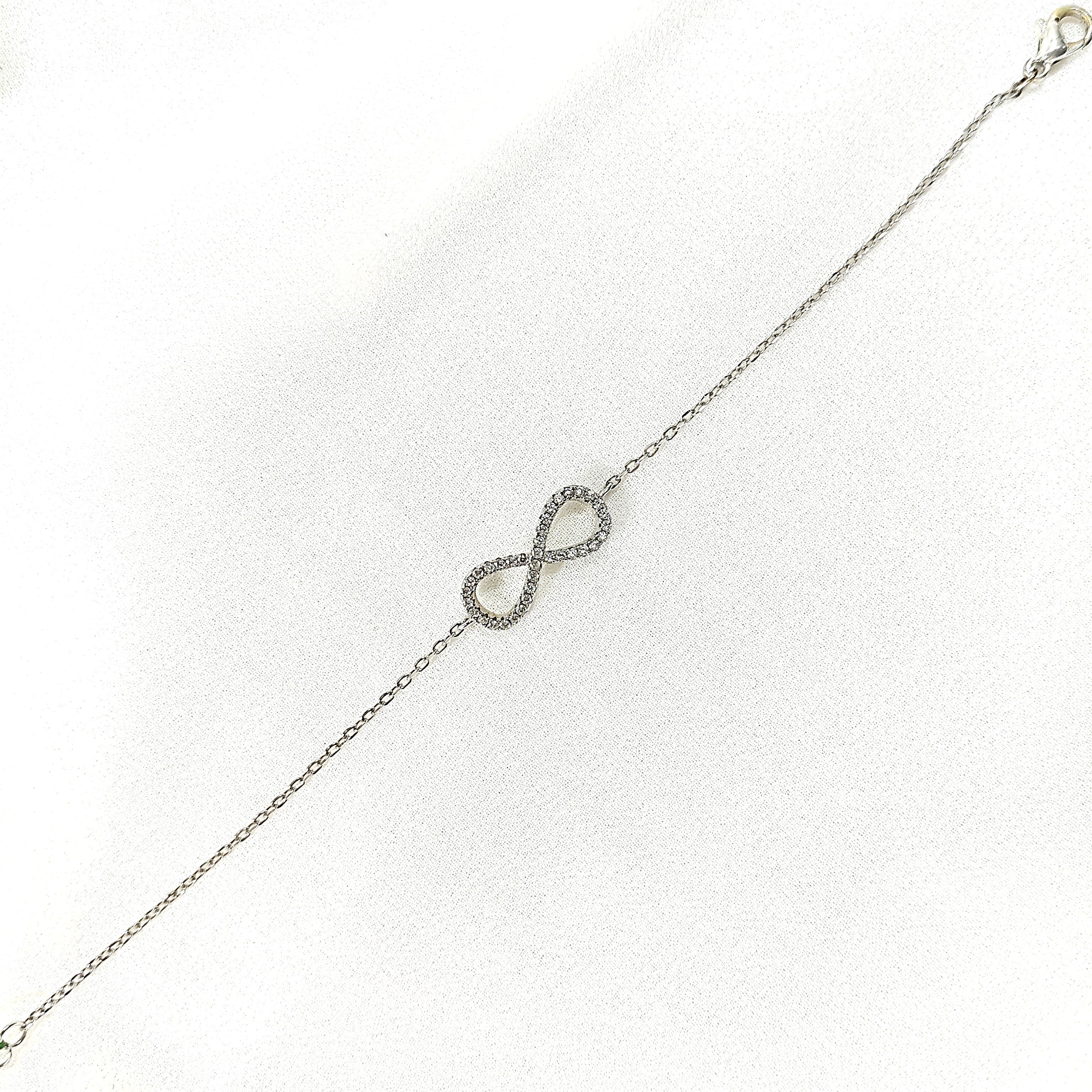 Gourmette Infini en Argent – Amour Éternel & Élégance Intemporelle