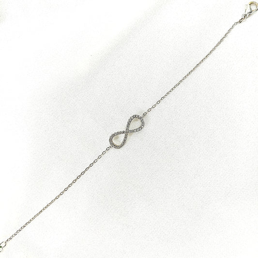 Gourmette Infini en Argent – Amour Éternel & Élégance Intemporelle