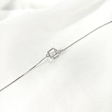 Gourmette Cube en Argent – Design Géométrique & Éclat Moderne