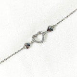 Gourmette Trio de Cœurs en Argent – Tendresse & Brillance