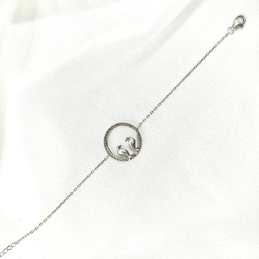 Gourmette Colombes de l’Amour en Argent – Symbole de Paix & Tendresse Éternelle