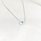 Collier Acier Inoxydable Cristal Prismatique – Éclat Arc-en-Ciel & Élégance Moderne