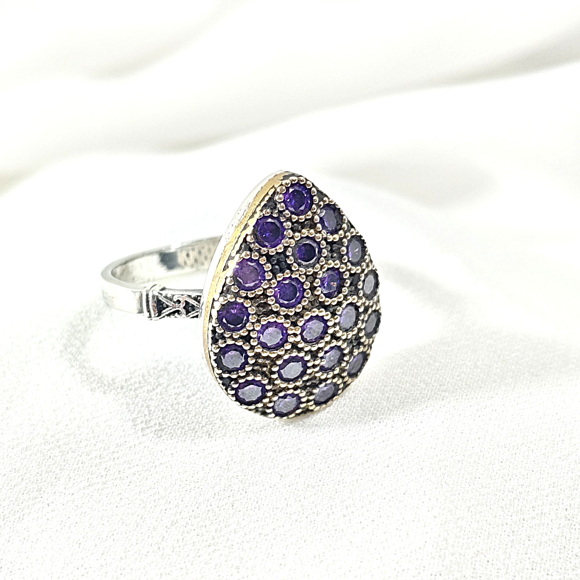 Bague Vintage Dôme – Style Antique avec Pierres