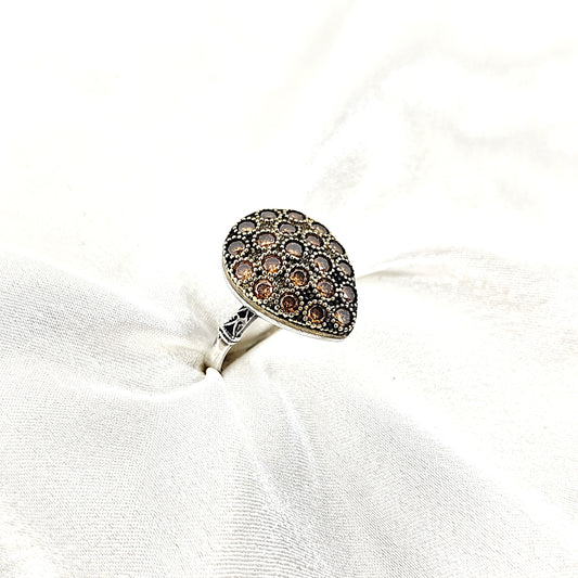 Bague Vintage Dôme – Style Antique avec Pierres