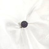 Bague Antique Ronde – Design Vintage avec Pierres Violettes