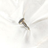 Bague Antique Ronde – Design Vintage avec Pierres Violettes