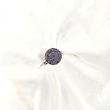 Bague Antique Ronde – Design Vintage avec Pierres Violettes