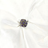 Bague Style Antique avec Pierres Violettes – Élégance Vintage