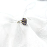 Bague Style Antique avec Pierres Violettes – Élégance Vintage