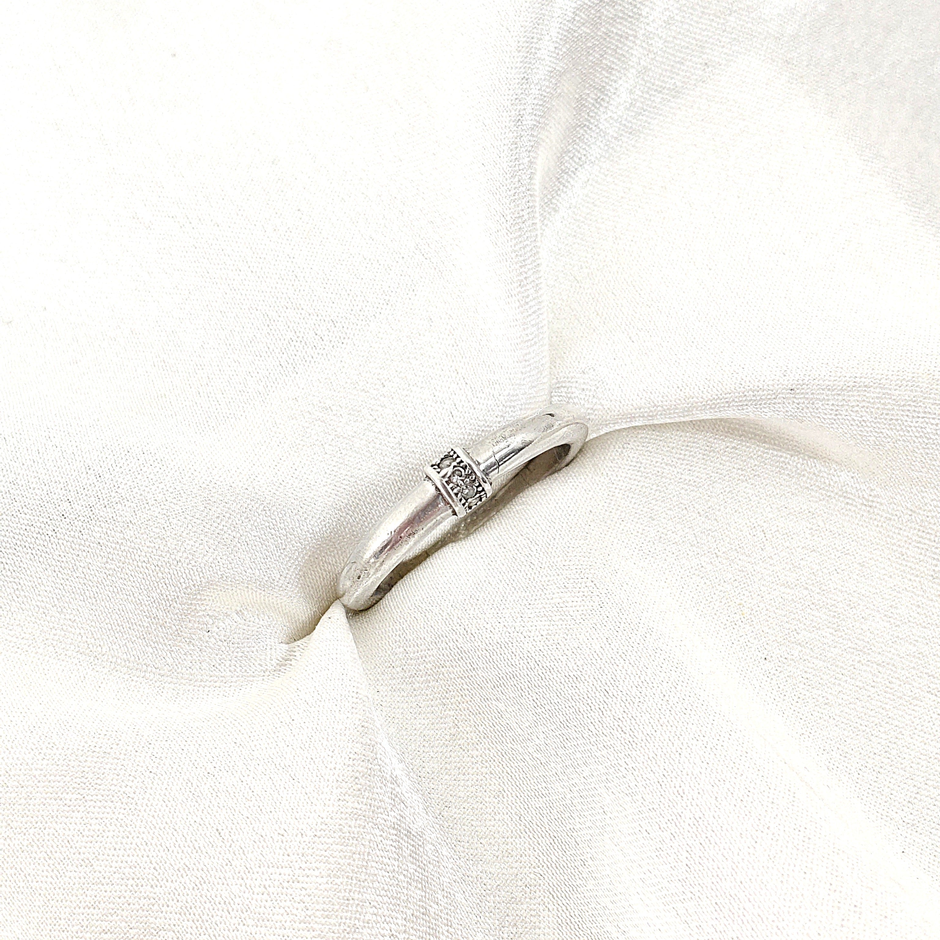 Bague Argent Vintage Gravée – Élégance Authentique