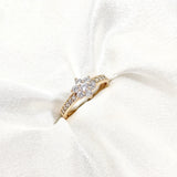 Bague Xuping Plaqué Or Couronne de Zircons – Éclat Royal