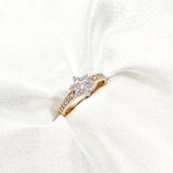 Bague Xuping Plaqué Or Couronne de Zircons – Éclat Royal