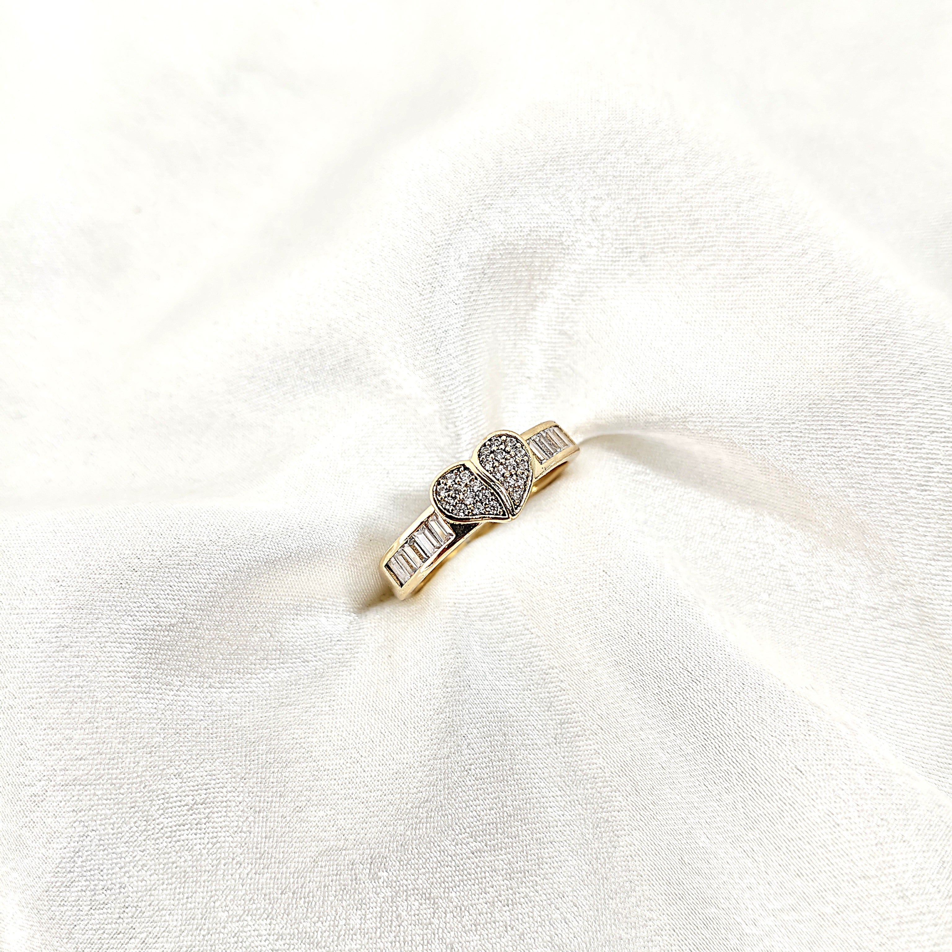 Bague Cœur Xuping Plaqué Or & Zircons – Symbole d’Amour