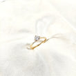 bague solitaire Xuping en plaqué or