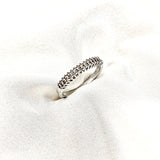 Bague Argent Élégance Classique – Pavée de Zircons Étincelants