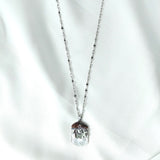 Collier Acier Inoxydable Pendentif Nacre & Crâne – Style Moderne et Audacieux