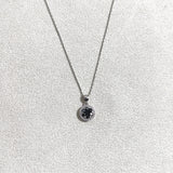 Chaîne Élégance Nocturne – Argent Rhodié & Pierres Noires