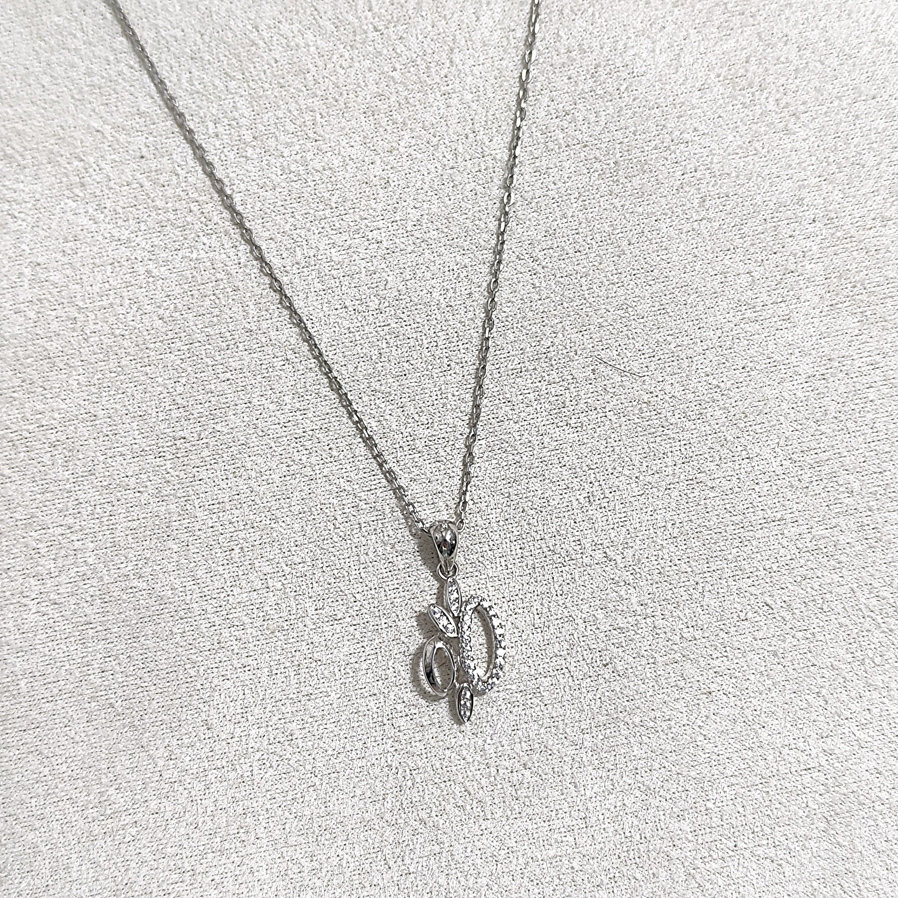 Chaîne Élégance Infinity – Argent Rhodié & Cristaux