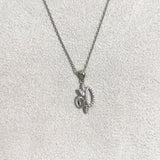 Chaîne Élégance Infinity – Argent Rhodié & Cristaux